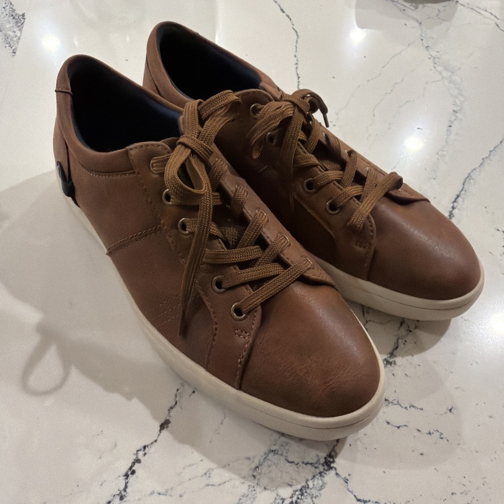 Rockport Men's Colle Tie Sneaker, Tan, 8.5